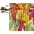 thumbnail image 5 of Fall Harvest Pumpkin Leaves Curtain Valances for Kitchen Windows 54x18 Inch Summer Autumn Sunflower Rod Pocket Window Valance Treatments Thanksgiving Curtains for Bedroom Bathroom Living Room Decor, 5 of 6