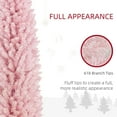 thumbnail image 4 of Kepooman Christmas Decorations Tree, Christmas Tree,8ft Pencil Christmas Tree with Realistic Branches and Warm White LED Lights, Pink, 4 of 6