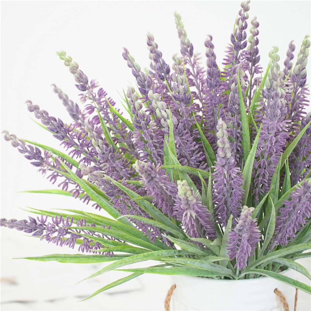Lavender Bush Artificial Silk Purple Flowers 48cm/19 Inches Tall