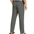 thumbnail image 6 of Plus Size Pants for Men with Pockets Big and Tall Relaxed Drawstring Elastic Waist Straight Leg Trousers Casual Lightweight Solid Loungewear Pant S-4X, 6 of 7