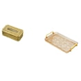 thumbnail image 1 of Caja de pañuelos,Dispensador de pañuelos para baño,Bandeja para servir,Bandeja de cocina rectangular con asa,Bandeja de almacenamiento Plato para servir Tocador de baño, 1 of 7