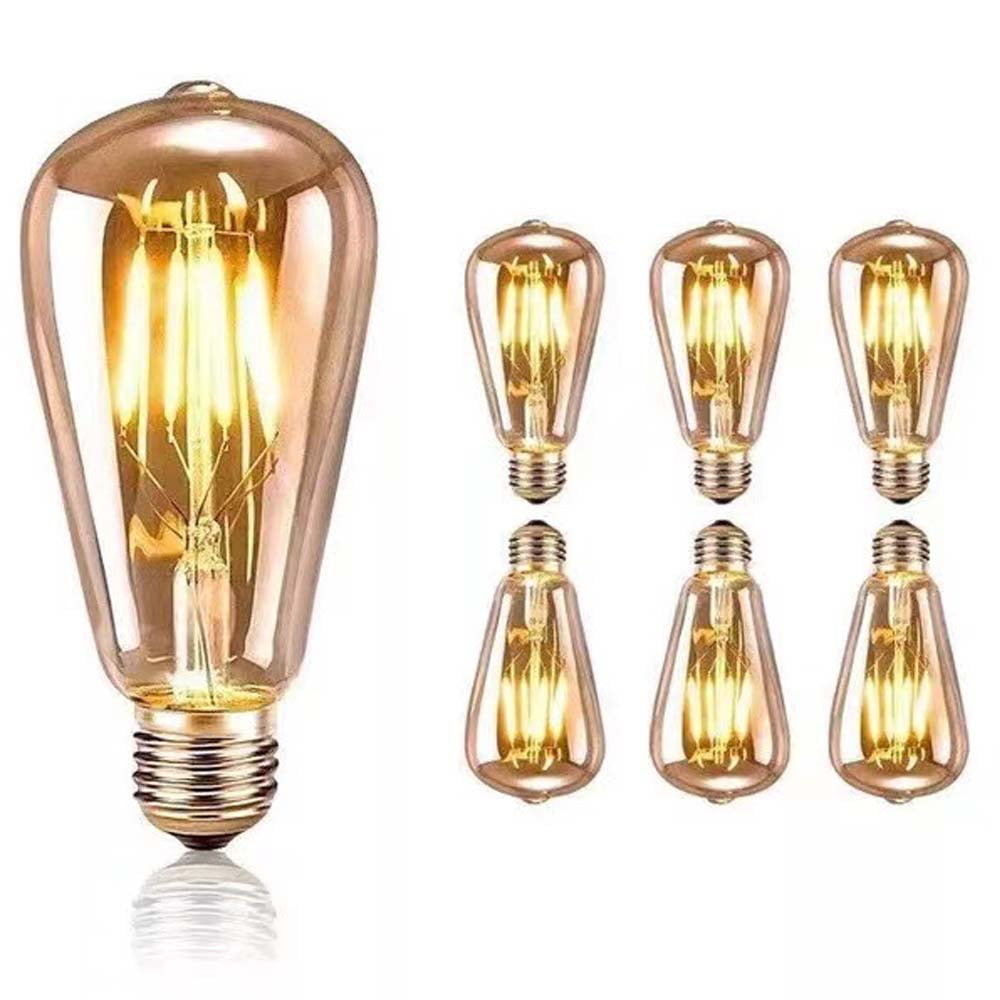 LED Edison Light Bulb, E27 Vintage Edison LED Retro Light Bulb 4W ST64