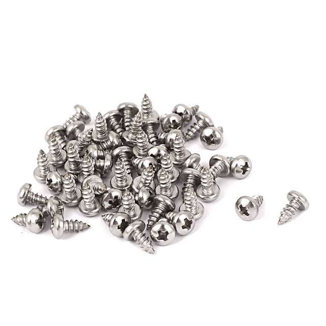 #4 M2.9x6.5mm Tornillos de acero inoxidable Phillips de cabeza redonda autoperforantes 50 piezas