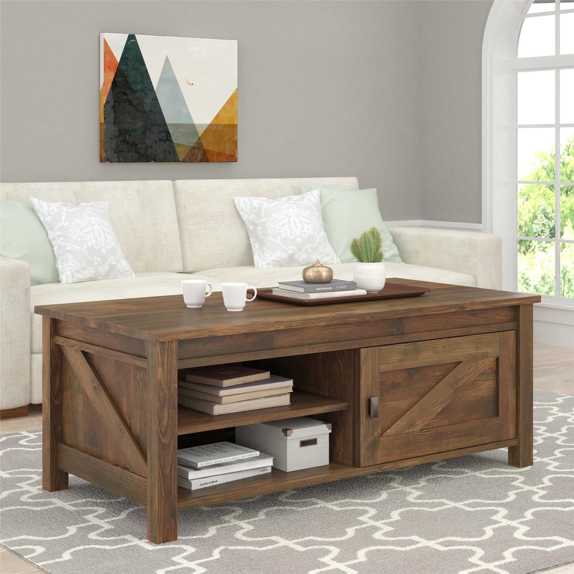 Ameriwood Home Farmington Coffee Table, Rustic