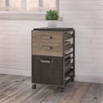 thumbnail image 2 of Refinery Armoire Mobile à 3 Tiroirs en Gris Rustique - Bois Manufacturé, 2 of 5