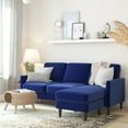 Mr. Kate Winston Reversible Sofa Sectional, Blue Velvet