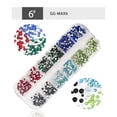 thumbnail image 1 of Xihbxyly Decoración de Uñas con Diamantes, Gemas de Vidrio Coloridas de Fondo Plano, Fácil Aplicación para Uñas Naturales o Artificiales, 12 Opciones de Formas Versátiles, Ideal para Fiestas de Maqui, 1 of 3
