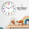 thumbnail image 3 of Vocoo 12 inch Wall Clock for Kids Teaching Clock Silent Non Ticking Battery Operated Colorful Teaching Time Clock for Kids Room Classroom School, 3 of 7