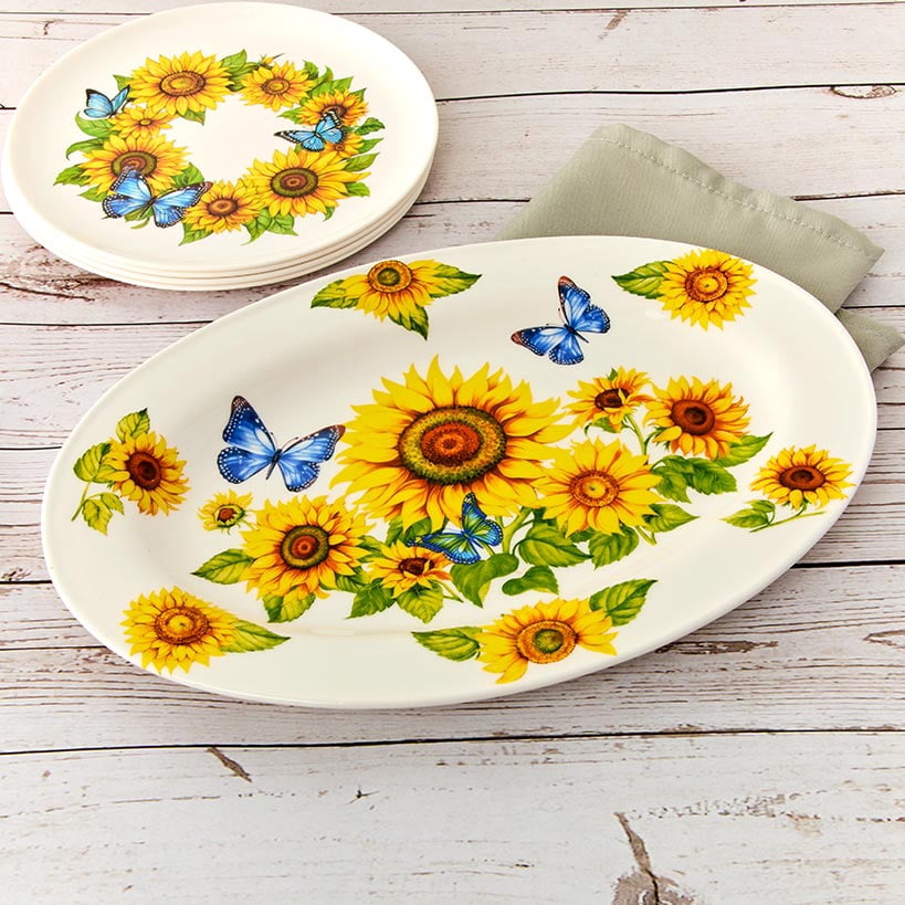 The Pioneer Woman Floral Medley 3-Piece Stoneware Serving Platters
