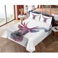 thumbnail image 4 of Ambesonne Pastel Fitted & Top Sheet Set with Shams, Antlers Wild Nature, Pink Lilac, 4 of 5