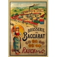 thumbnail image 2 of Vintage Apple Collection 18x24 Black Ornate Wood Framed with Double Matting Museum Art Print Titled - Brasserie de Baccarat, 2 of 4