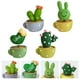 thumbnail image 5 of FELTECHELECTR 4 piezas de cactus en maceta para decorar el coche, primavera, repostería (verde), 5 of 7