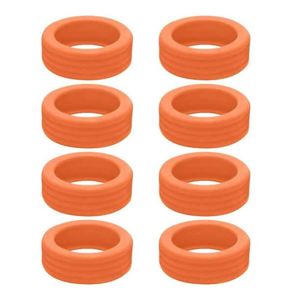 Sonducket la manga de la rueda del equipaje del silicón del gel de silicona 8pcs fácil y reduce el ruido disponible en de moda Envolturas para manijas de equipaje naranja