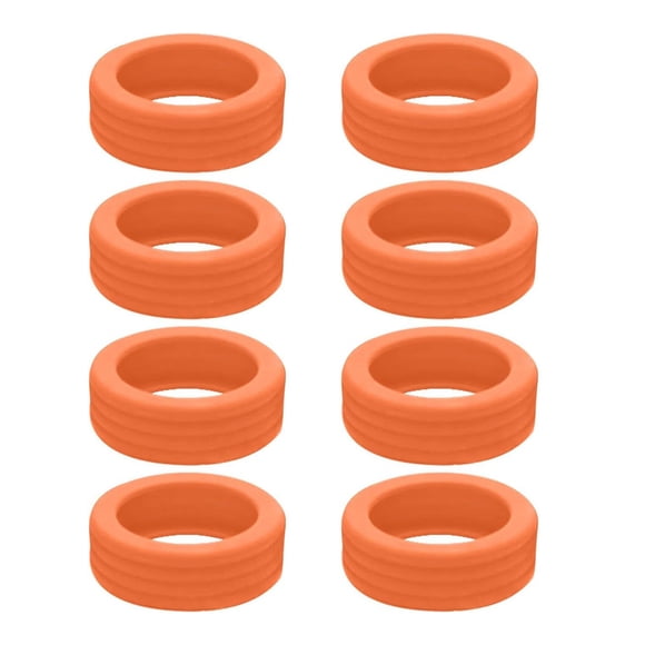Qarigey 8 pack/lote funda protectora de silicona para ruedas de equipaje fácil de limpiar y reducir el ruido Envolturas para manijas de equipaje naranja