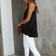 thumbnail image 3 of Camisas sin mangas casuales camiseta sin mangas con estilo para mujer dobladillo con volante transpirable tipo suelto simple para la escuela ANGGREK Otros, 3 of 6