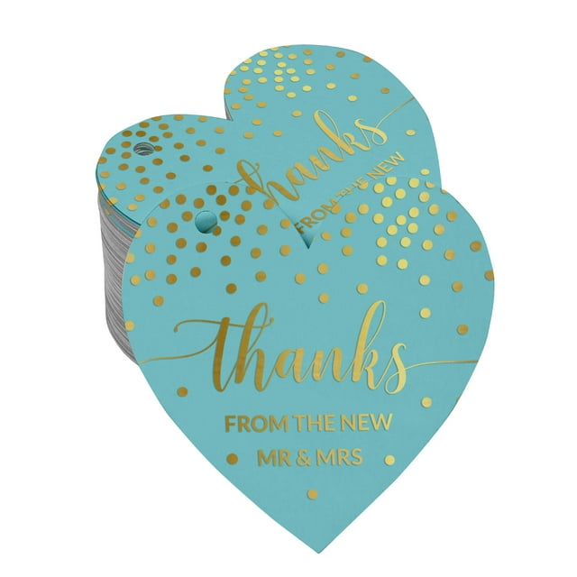 Inkdotpot Pack Of 50 Thanks From The New Wedding Favor Paper Tags Craft Real Gold Foil Hang Tags