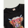 thumbnail image 5 of Bagilaanoe 2pcs Toddler Baby Girl Long Pants Set Print Short Sleeve T-shirt Tops + Rainbow Flare Trousers 9M 12M 2T 3T 4T 5T Kids Casual Outfits, 5 of 8