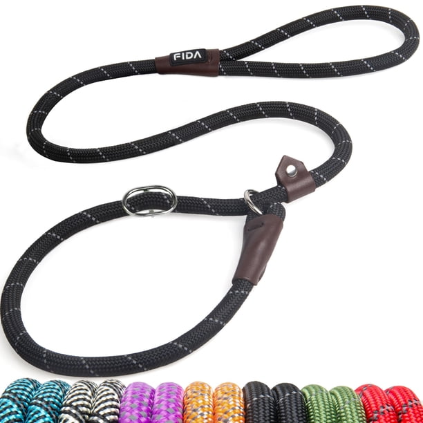 Cordones antideslizantes para perros Fida, resistentes, cómodos, de 4 pies, negros