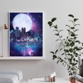 thumbnail image 4 of Cuadros Decorativos 5D DIY Luna completo redondo taladro diamante pintura artesanía imagen hogar pared decoración JShteea Nuevos Originales, 4 of 5