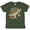 White on Military Green Shirt, variant on Skeleton Dinosaur Trick or Treat Shirt for Baby and Toddler Youth Boys and Girls Halloween and Fall Shirt White on Military Green Shirt 18 Months