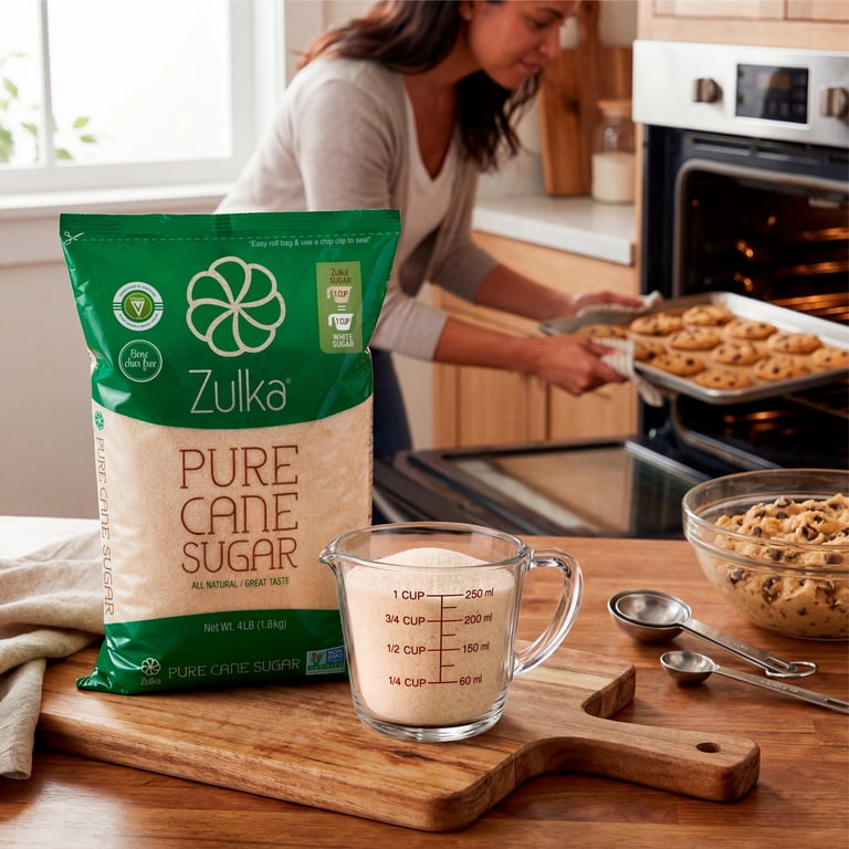 Zulka Pure Cane Sugar 4 lb Granulated Sugar - Walmart.com