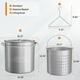thumbnail image 2 of Zimtown 50qt Fryer Pot Turkey Pot Boil Pot Kit Stainless Steels, 2 of 7