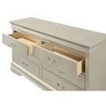 thumbnail image 4 of Glory Furniture Louis Phillipe 6-Drawers Bedroom Dresser in Silver Champagne, 4 of 5