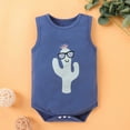 thumbnail image 2 of Dressy Romper For Boys Baby Cartoon Sleeveless Clothes Bodysuitindoor Crawl Loose Fit Jumpsuits 6 Months-9 Months, 2 of 8