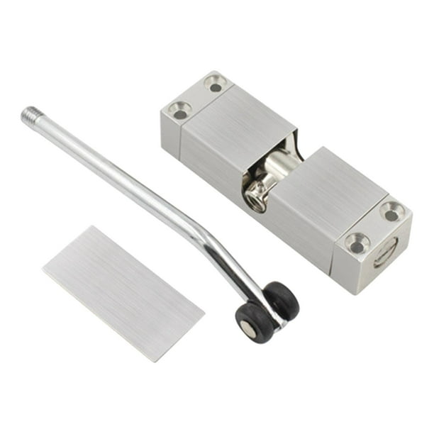 Inteprter Cierrapuertas ajustable para puertas de zurdos y diestros. Puertas de hotel resistentes y duraderas. Decoración del hogar Plata 10x13cm