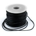 thumbnail image 2 of The Bead Chest 0.8mm Black Round Leather Cord (75ft), 2 of 4