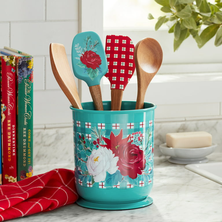 The Pioneer Woman Silicone and Wood Kitchen Utensils, Sweet