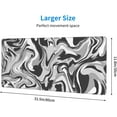 thumbnail image 4 of Black White Ink Liquid Waves Gaming Mouse Pad Large Mousepad Office XL Extended Desk Mat Non-Slip Rubber Base for Office Home 31.5x11.8 Inch, 4 of 6