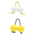 thumbnail image 1 of 2 Pair African Shaker Rattle Rhythmic Sand Ball Maracas Percussion white yellow, 1 of 5