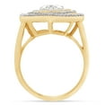 thumbnail image 4 of White Lab Created Moissanite Diamond Heart Double Halo Engagement Promise Ring In 14K Yellow Gold Over Sterling Silver(G-H Color,VVS1 Clarity,1.50 Cttw)-8.5, 4 of 7