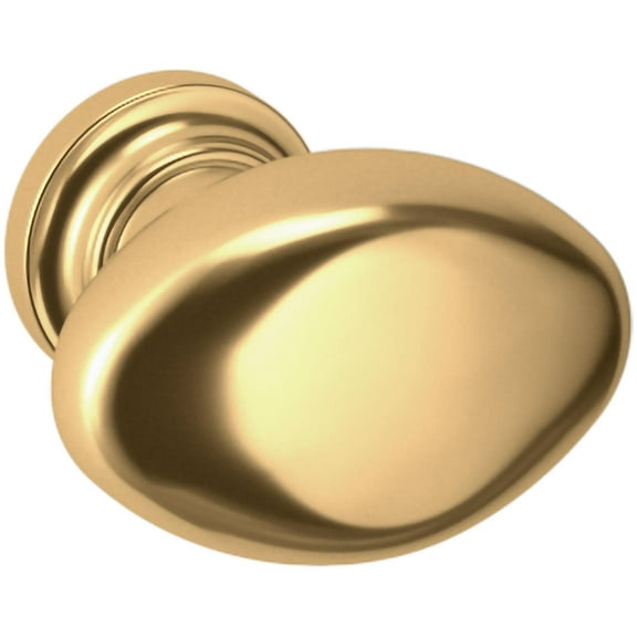 Baldwin 4910.Bin Oval 1-1/8" Oval Cabinet Knob From The Estate Collection - Brass
