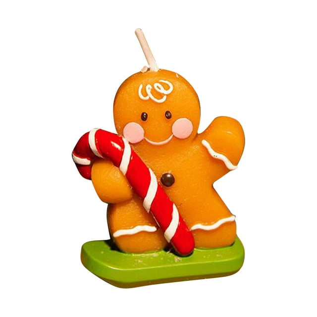 de Navidad Decoración Cera Oficina Té de cumpleaños Apoyos de la foto Candy Gingerbread Hombre