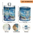thumbnail image 5 of Yayeee 2 Pack Qtip Holder Bathroom Cotton Swab Canister with Lid Clear Dispenser Set, Crystal Ocean, 5 of 6