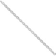 thumbnail image 2 of 14k White Gold Polished Oval Link Bracelet - 7.25", 2 of 5