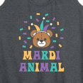 thumbnail image 3 of Instant Message - Mardi Animal Bear - Women's Racerback Tank Top, 3 of 6