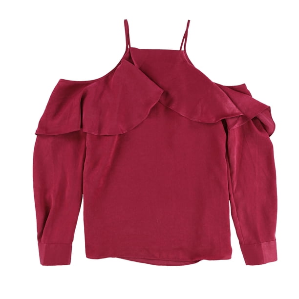 bar III Blusa tejida con hombros descubiertos para mujer, rosa, mediana