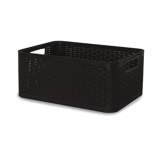 Superio Storage Box, 9 QT., Palm Luxe Collection (Black)