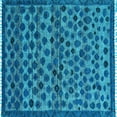 thumbnail image 1 of Ahgly Company Indoor Square Abstract Light Blue Modern Area Rugs, 7' Square, 1 of 4