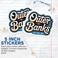 thumbnail image 4 of (2 Pack) Outer Banks Stickers - OBX North Carolina - Beach Vacation Decals - 5" On Longest Side - Sticks to Smooth Flat Surfaces - Made in USA - BMCS18356, 4 of 7