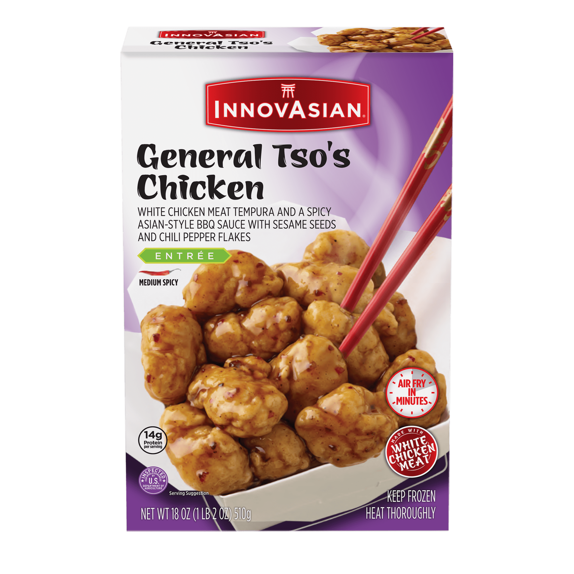 InnovAsian General Tso's Chicken, 18 oz (Frozen Meal)