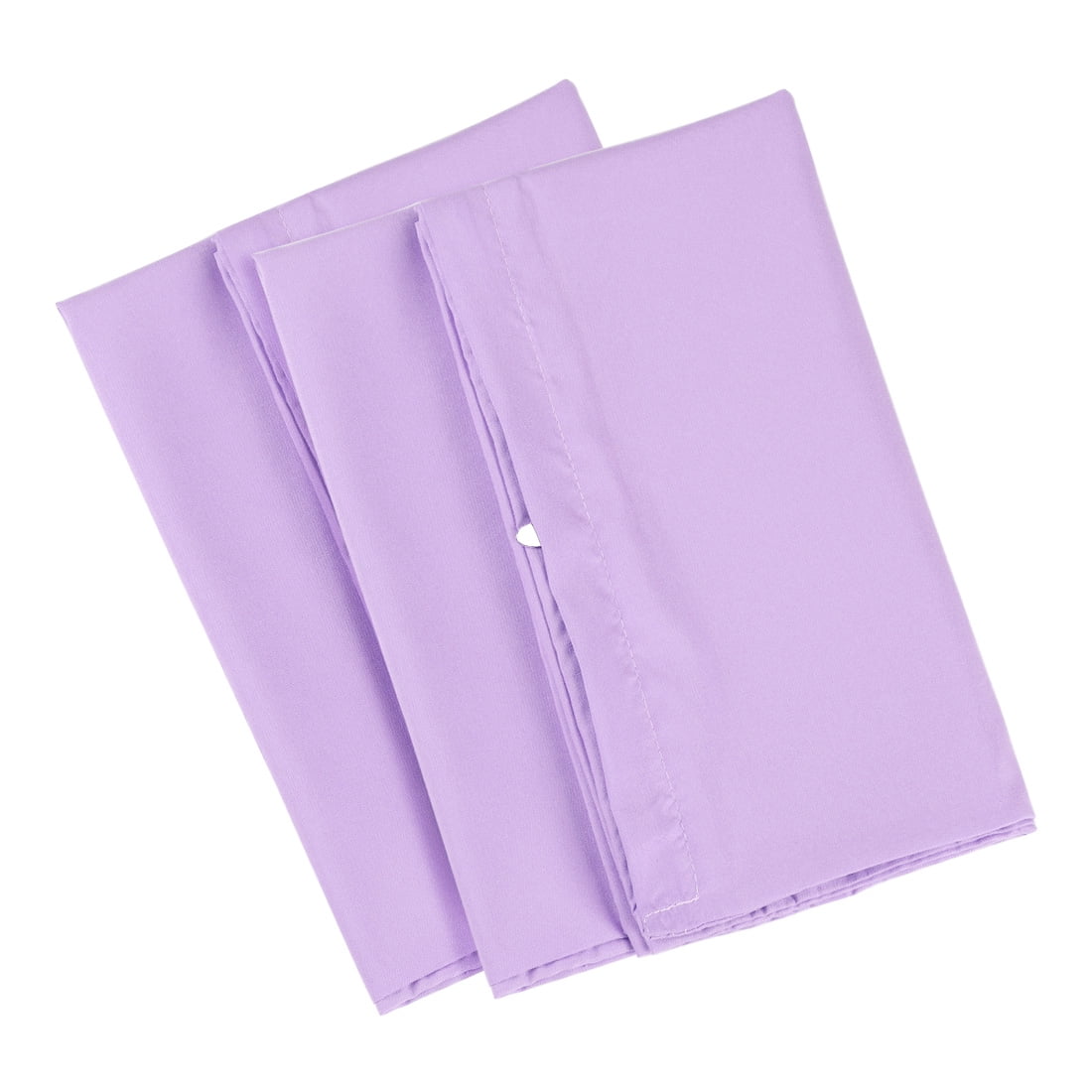 Unique Bargains 2-Piece 1800D Microfiber Solid Pillowcases Violet Queen