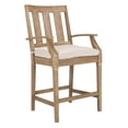 thumbnail image 5 of SAFAVIEH Couture San Salvador Mid-Back Outdoor Counter Stool - Set of 2, Natural/White, 5 of 11