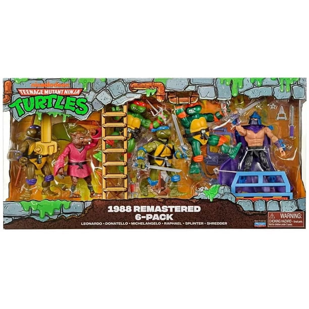 Toy Figure TMNT 1988 Remastered, paquete de 6 unidades