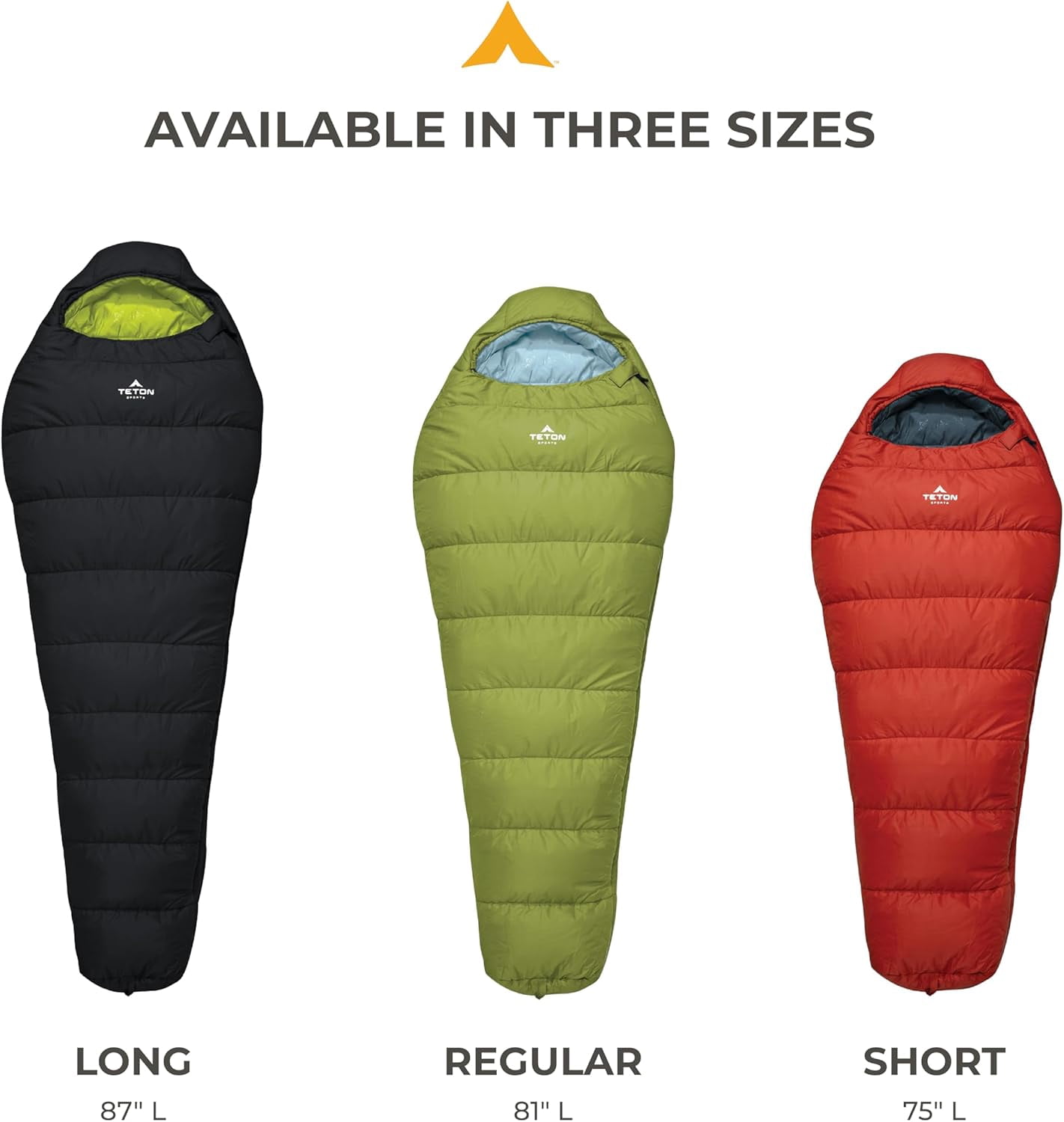 Teton LEEF Lightweight Mummy Sleeping Bag for Camping, Hiking, Backpacking; Cold Weather Option, Compression Sack Included