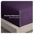 thumbnail image 4 of 2-Pack Fitted Bottom Sheets Split King - Premium 1800 Ultra-Soft Microfiber - Deep Pocket - 4 Twin XL Fitted Sheets (Split King, Plum), 4 of 8