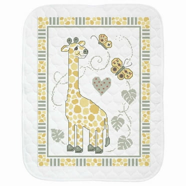 Herrschners Giraffe Spots Baby Quilt Stamped Cross-Stitch